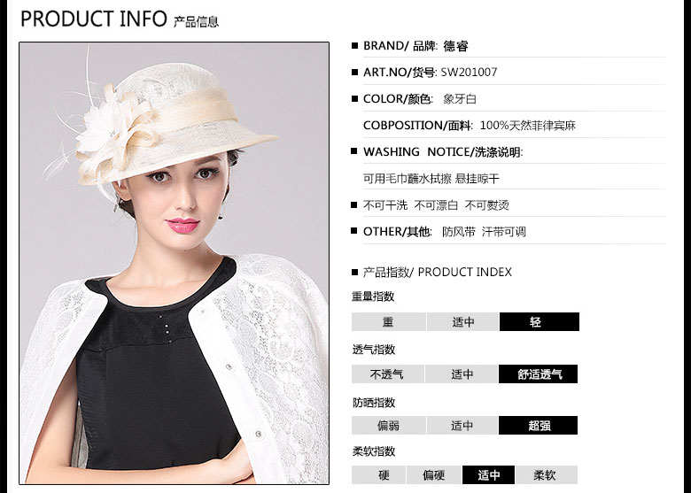 時尚麻紗帽定制，防紫外線遮陽帽，產(chǎn)品信息